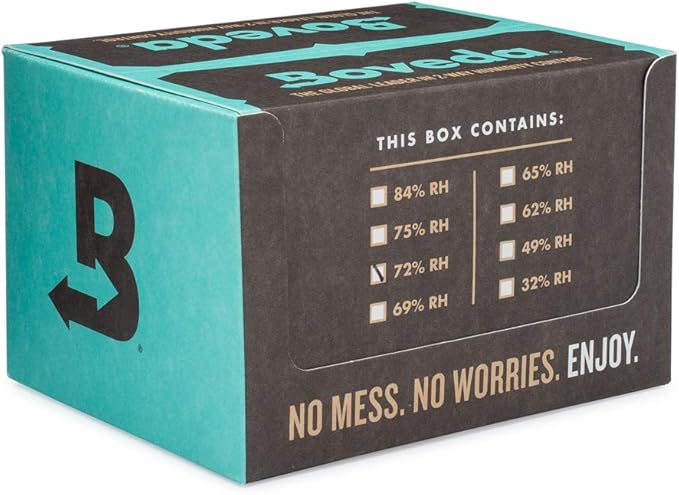 Boveda Cedar Wooden Humidity Pack Holder - For Use With Four Size 60 Boveda Side-by-Side (Sold Separately) - Includes Magnetic and Removable Tape Mounting Kits – 1 Count