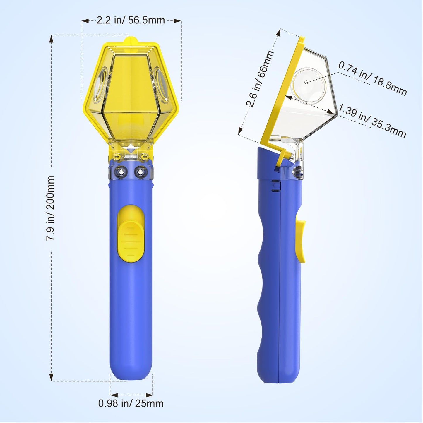 Bug Catcher for Kids with 6X Magnifier, 2 Pack STEM Educational Learning Toys Kit for Boys Girls Ages 3+, Indoor Outdoor Exploration Tool, Backyard Parks Camping, Birthday (Blue)