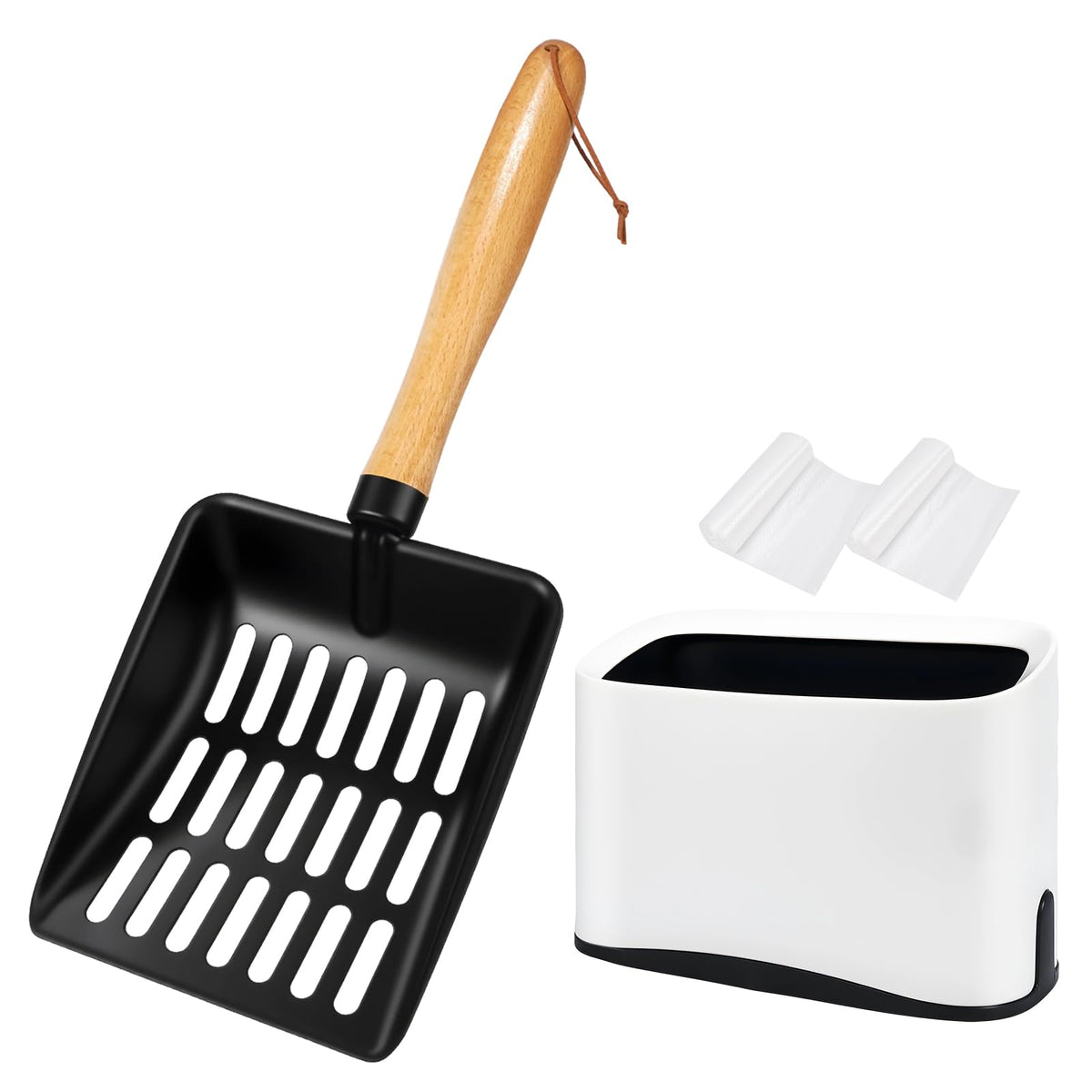 Handzee Cat Litter Scoop, Metal Litter Scoop, Short