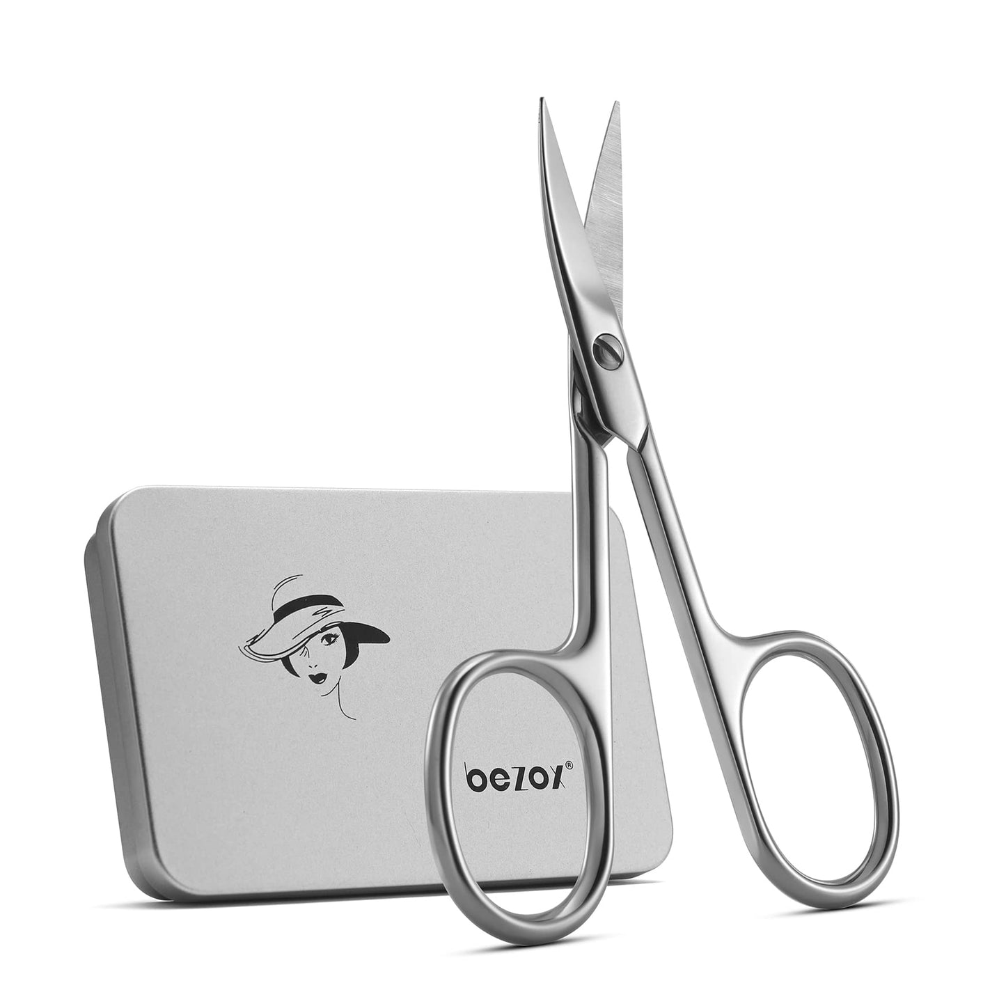 BEZOX Nail Scissors with Sharp Curved Blade - Nail Maintenance Toenail and Fingernail Scissor with Ergonomic Design for Men & Women