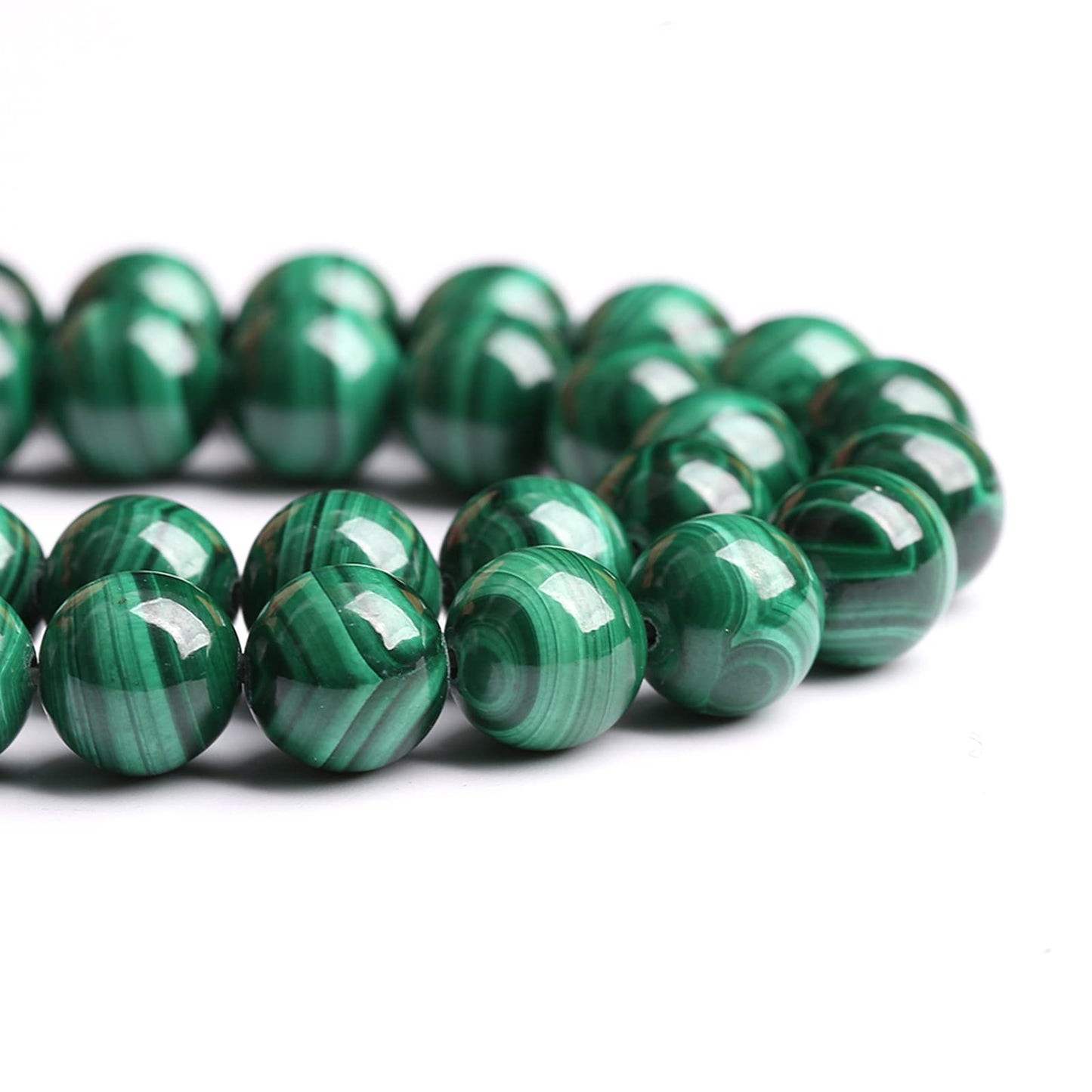 6MM 31PCS Natural Stone Green Malachite 3A Grade Gemstone Loose Beads for Jewelry Making DIY Bracelet
