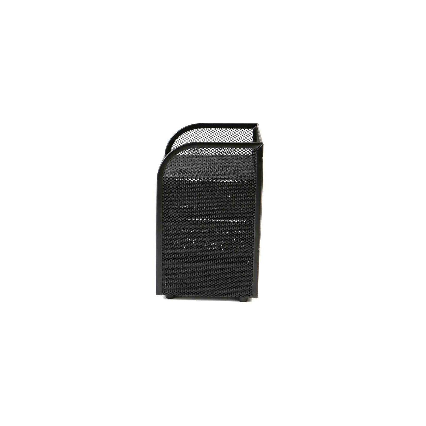 Mind Reader Desktop Accessory Storage, Paper Binder Clip Basket, Workspace, Office, Metal Mesh, 4.75"L x 5"W x 8"H, Black