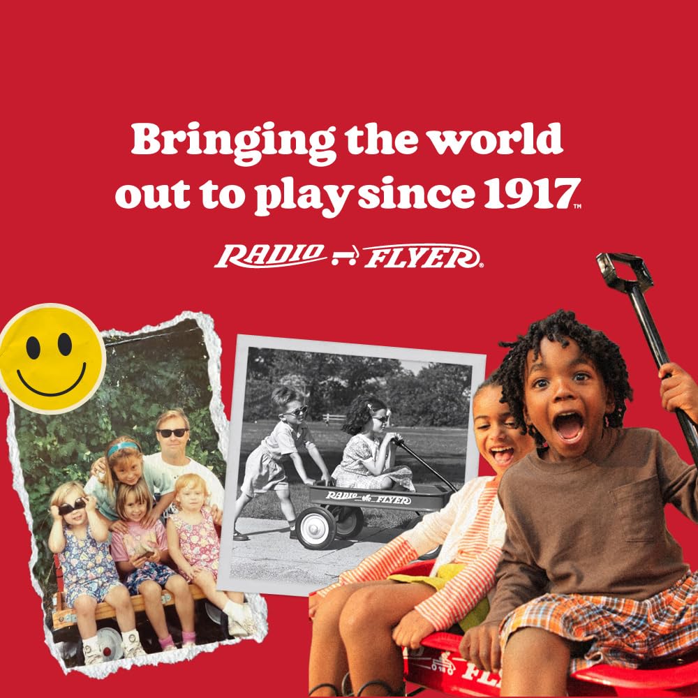 Radio Flyer 4-in-1 Pedal & Push Stroll 'N Trike, Ages 1-5, Toddler Tricycle & Stroller, High-Density Foam Tires, Parent Push Handle, UV Canopy, Removable Tray, Headrest & Seatbelt, Stroller Tricycle