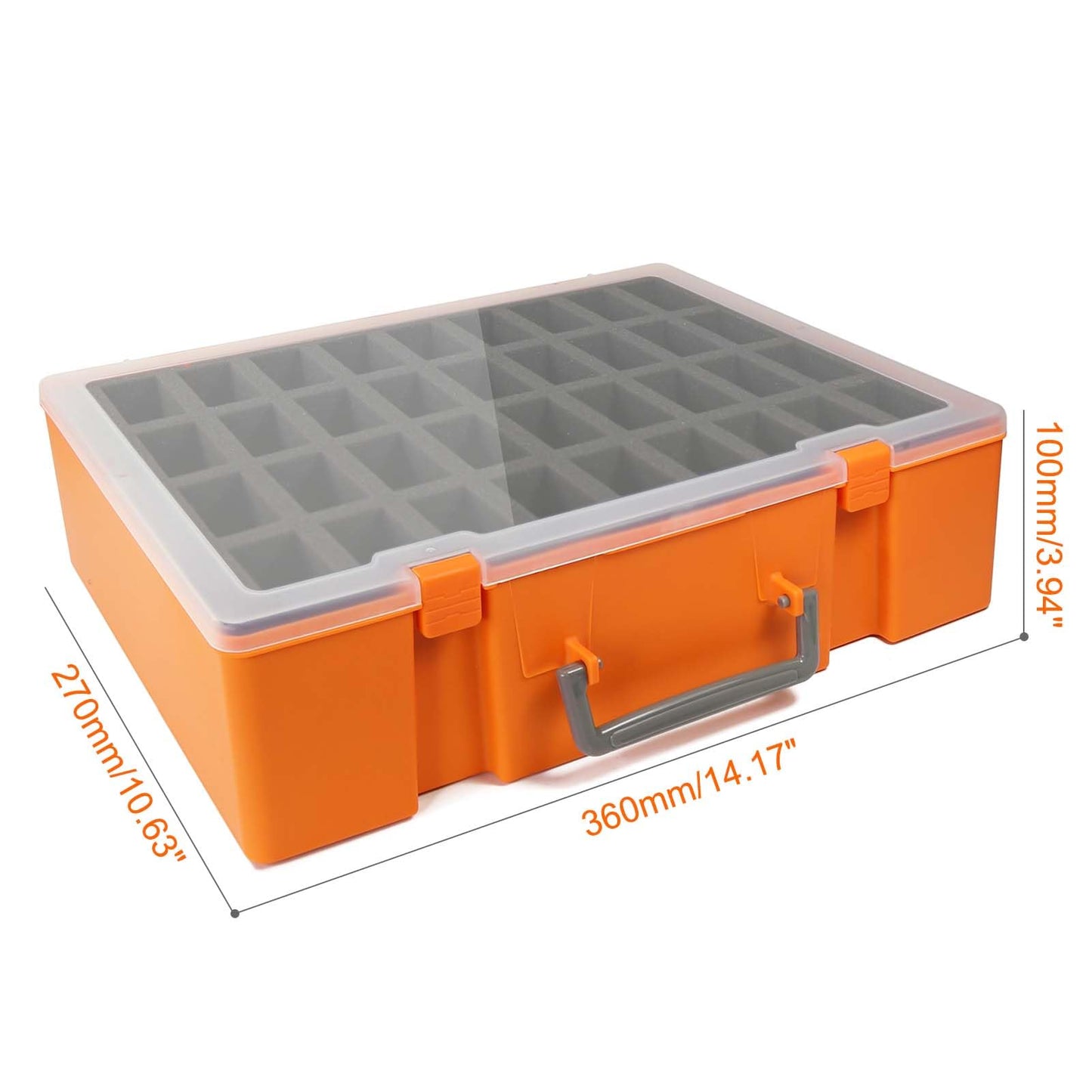 Evemodel Dual-Layer Miniature Figurine Figure Suitcase Storage Organizer 72 Slots Carrying Case