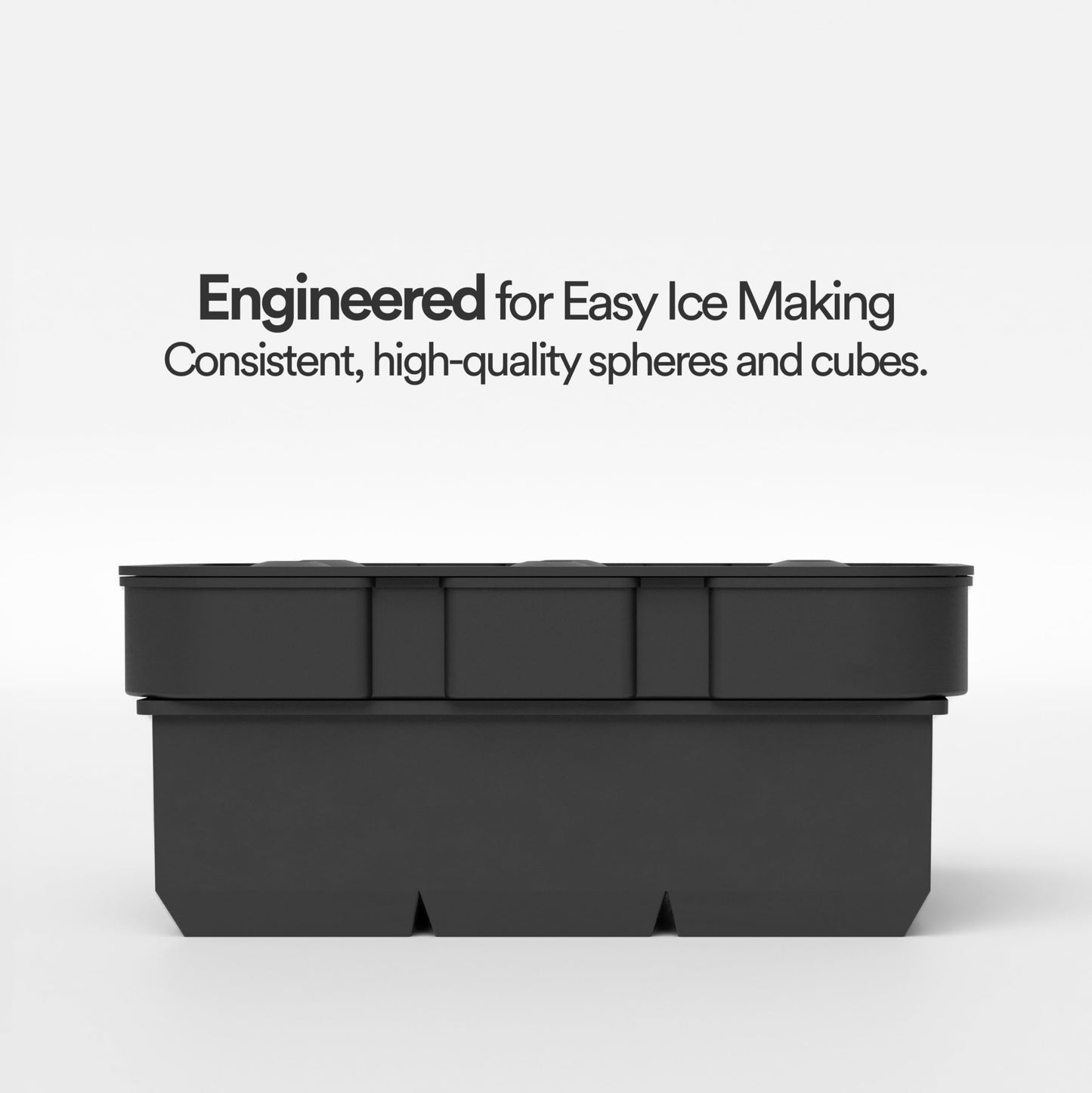 Silicone Ice Cube Trays โ Large Silicone Molds for 2-Inch Ice Cubes and Spheres Whiskey Ice Cube Trays with Lids for Cocktails & Bourbon โ Set of 2