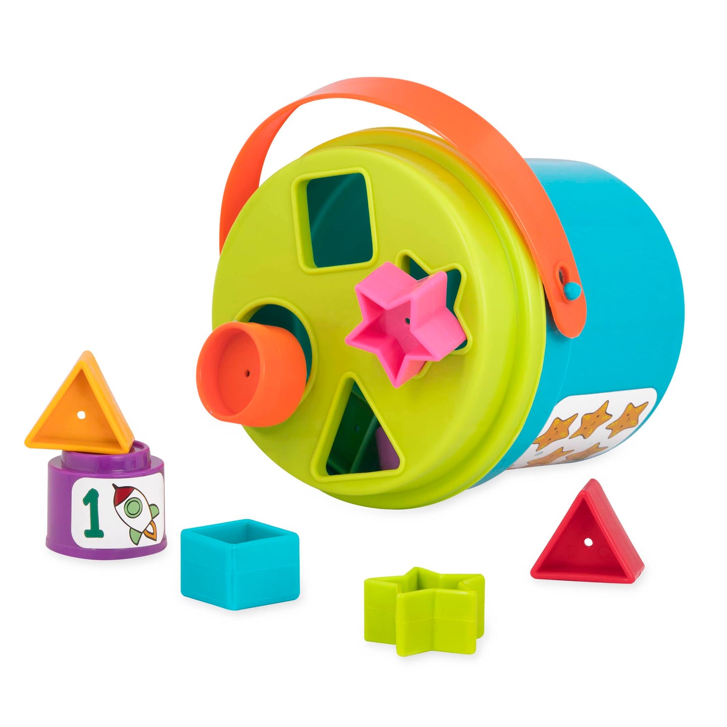 Battat – Nesting Sorter Set – 19 Pieces Stacking Bucket Sort Set – 10 Cups & 8 Shapes – Educational & Dexterity Toys – 18+ Months – Sort & Stack