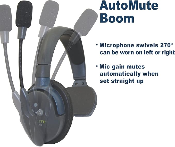 EARTEC ULSR-HD Ultralite HD Single Ear Add-On or Replacement Remote Headset, HD Version Only, Full Duplex Wireless Communication, Includes Rechargeable Battery