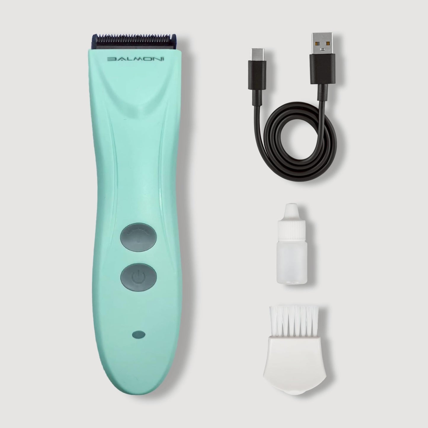 BALMONI Cordless Pet Grooming Kit for Dogs & Cats, Quiet & Powerful Motor Paw & Face Trimmer, Lightweight Clipper, Dopamine Pink, Parent (Single-Dopamine Green)