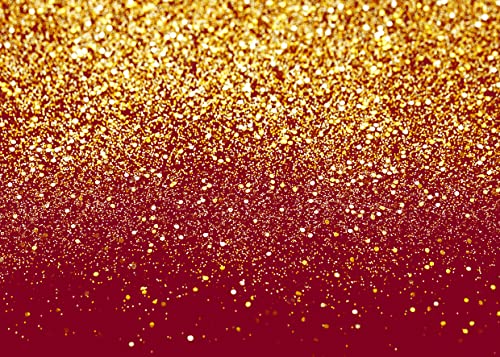 10x8ft Red Glitter Backdrop Birthday Gold Spots Bokeh Wedding Prom Graduation Photography Background X-126 - color: Red, size: 10X8ft