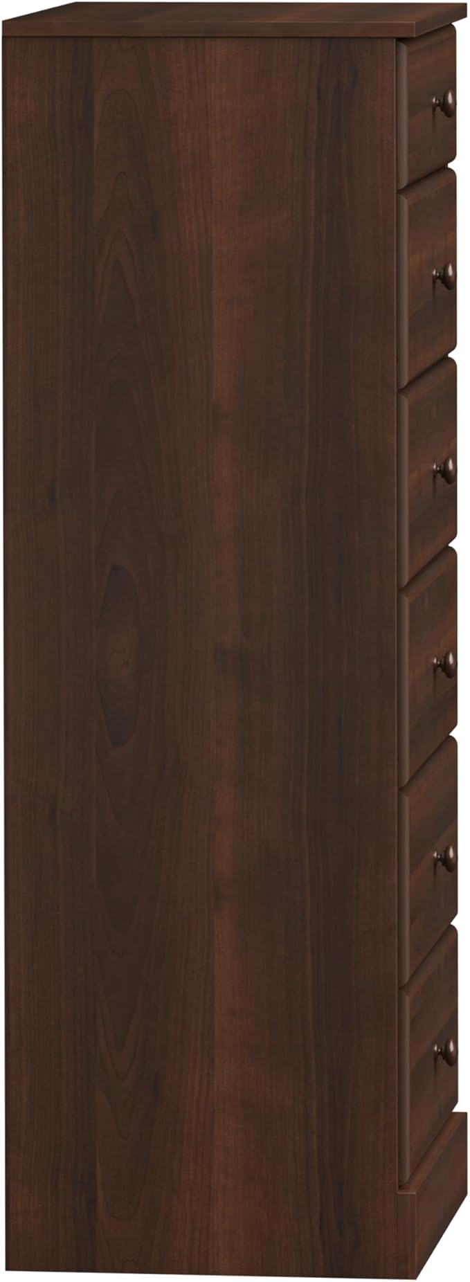 Prepac Astrid Tall Brown Dresser: 16.5"D x 19.75"W x 50"H, 6-Drawer Chest for Bedroom by Prepac - Perfect Chest of Drawers for Ample Storage