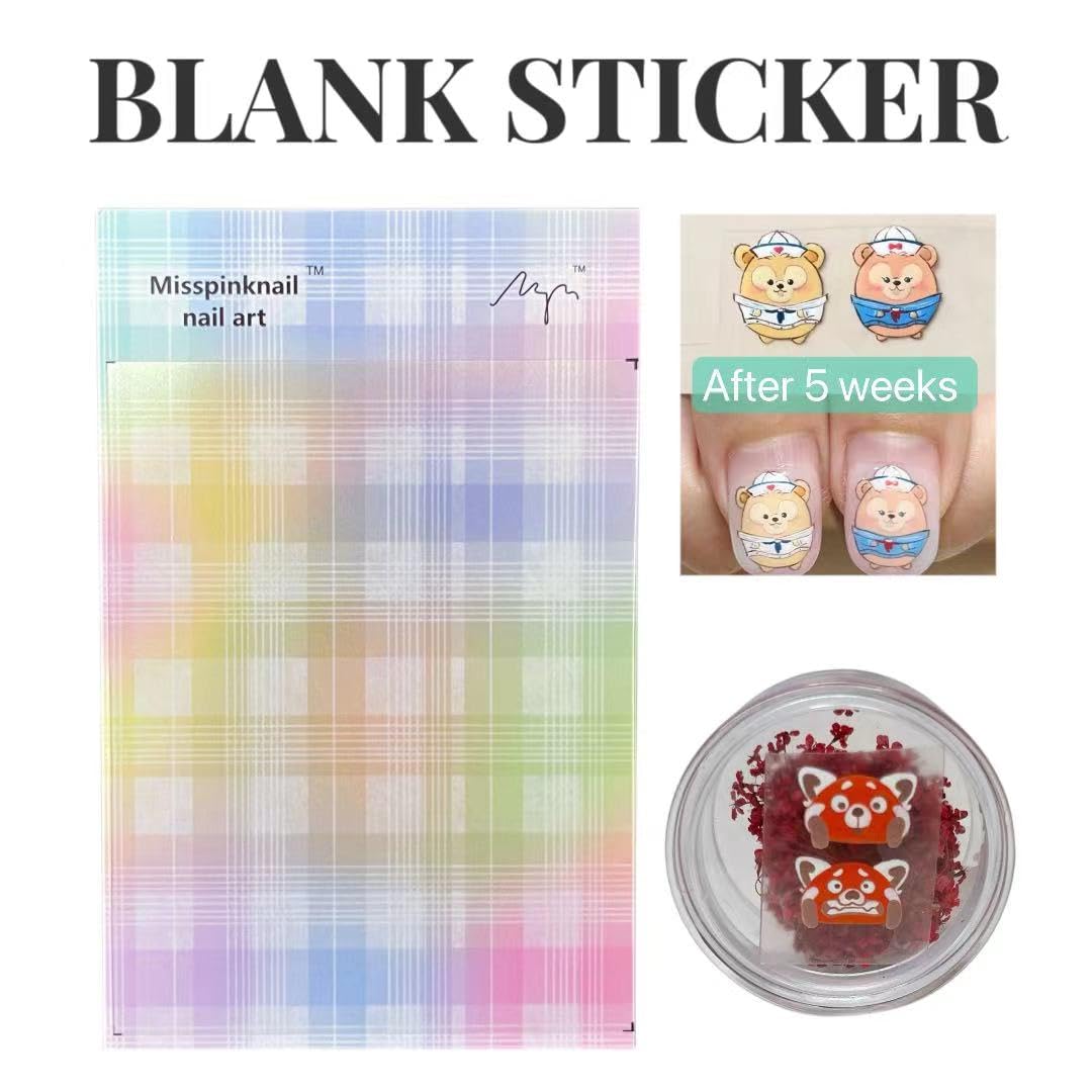 3pcs Blank Sticker DIY Adhesive Sticker Nail Profession use Drawing Sticker Transparent Convenient Tools Tailor Made for Your Clients