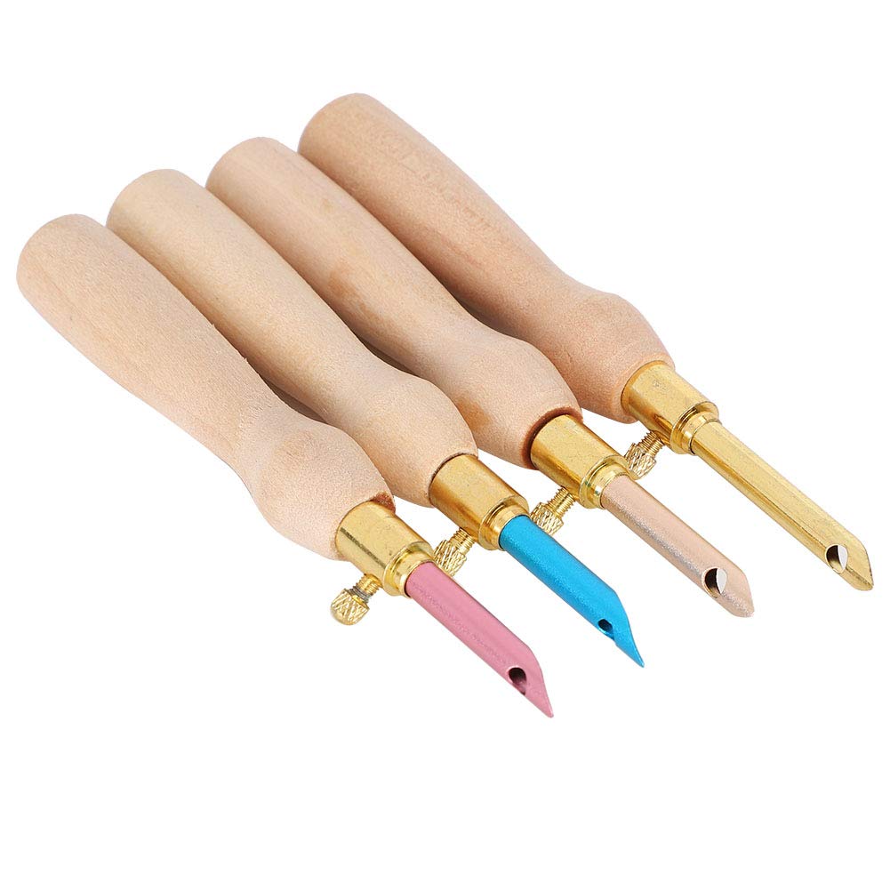 Lavor Punch Needle Supplies 10×6×2 4pcs Portable Punch Needle Knitting Embroidery Pen Wooden Handle for Sewing Felting DIY Craft Handwork