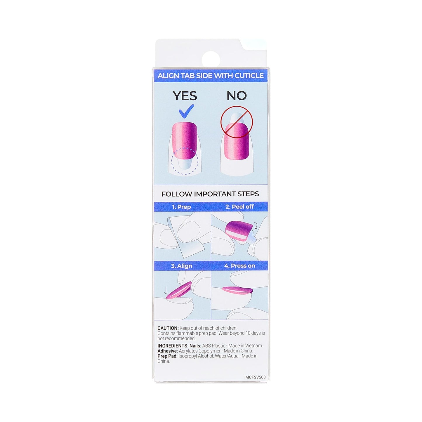 Kiss Impress No Glue Mani Press On Nails, ColorFX, 'Diamond Drip', Pink, Short Size, Oval Shape, Includes 30 Nails, Prep Pad, Instructions Sheet, 1 Manicure Stick, 1 Mini File