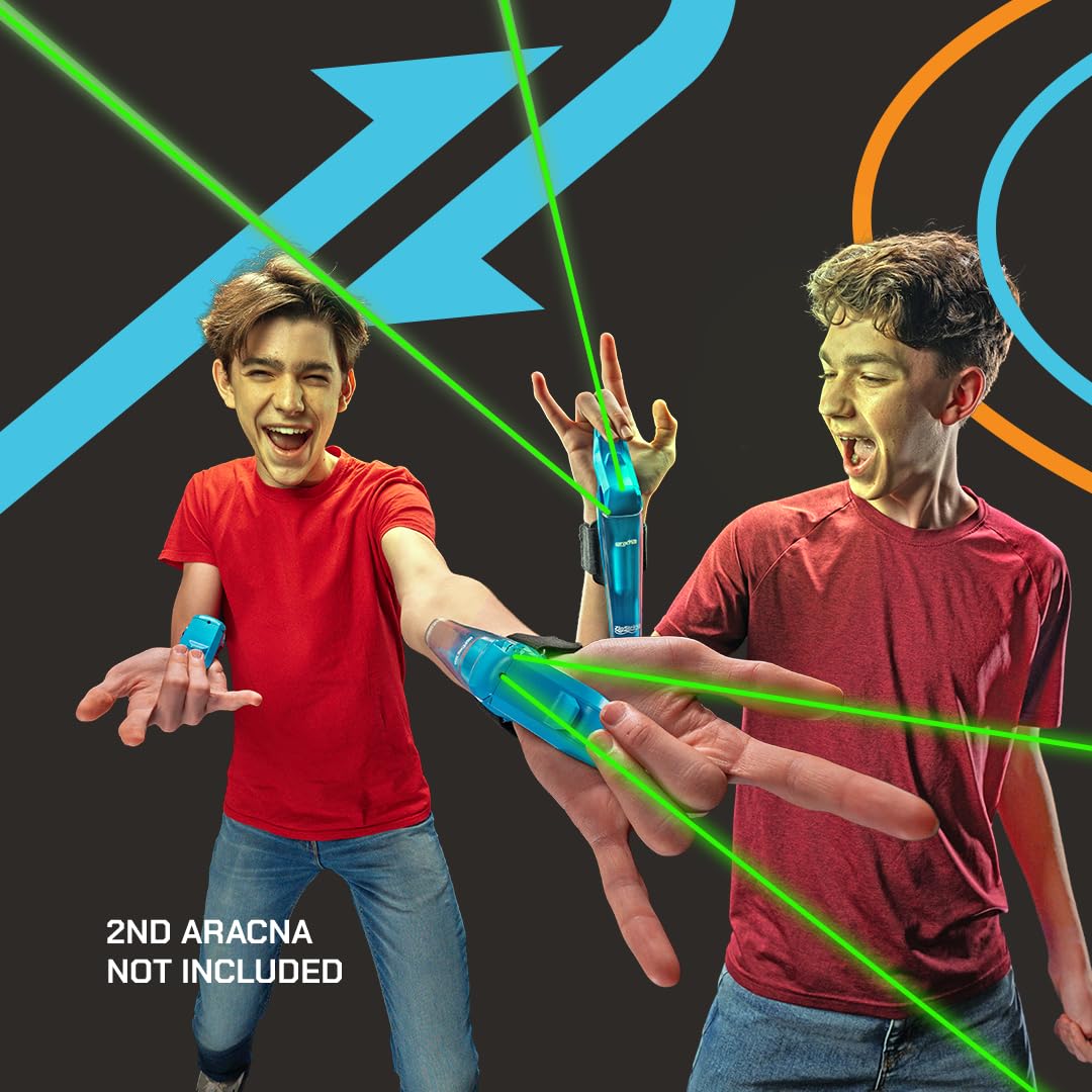 ZipString Aracna Glow-in-the-Dark Webshooter – Superhero String Launcher Toy for Kids, Teens & Adults – Patented, Reloading, Durable & Viral Web Shooting Action Toy for Endless Tricks & Epic Battles