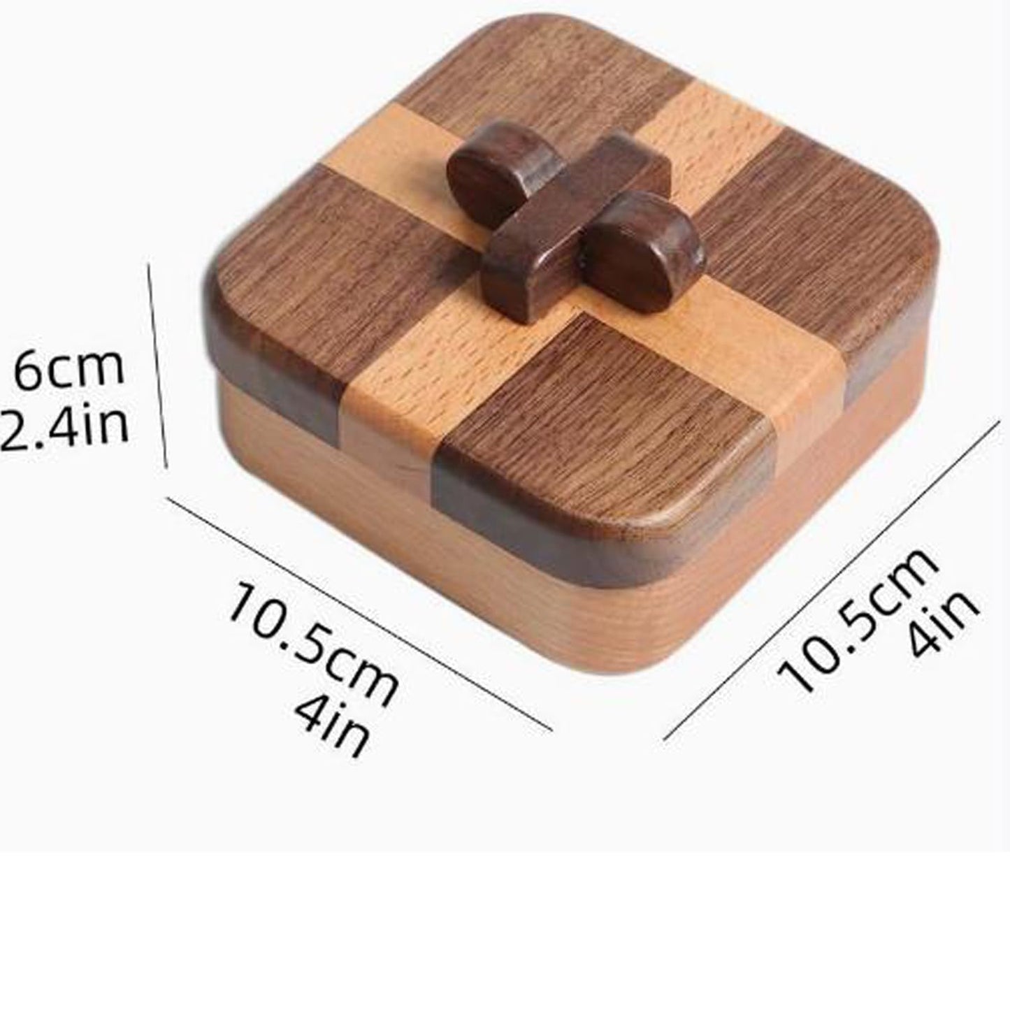 YANQINQIN Wooden Jewelry Box-Keepsake Organizer for Rings, Necklaces,Keys,Treasures for Weddings,Engagements,Anniversaries for Women Men (B)