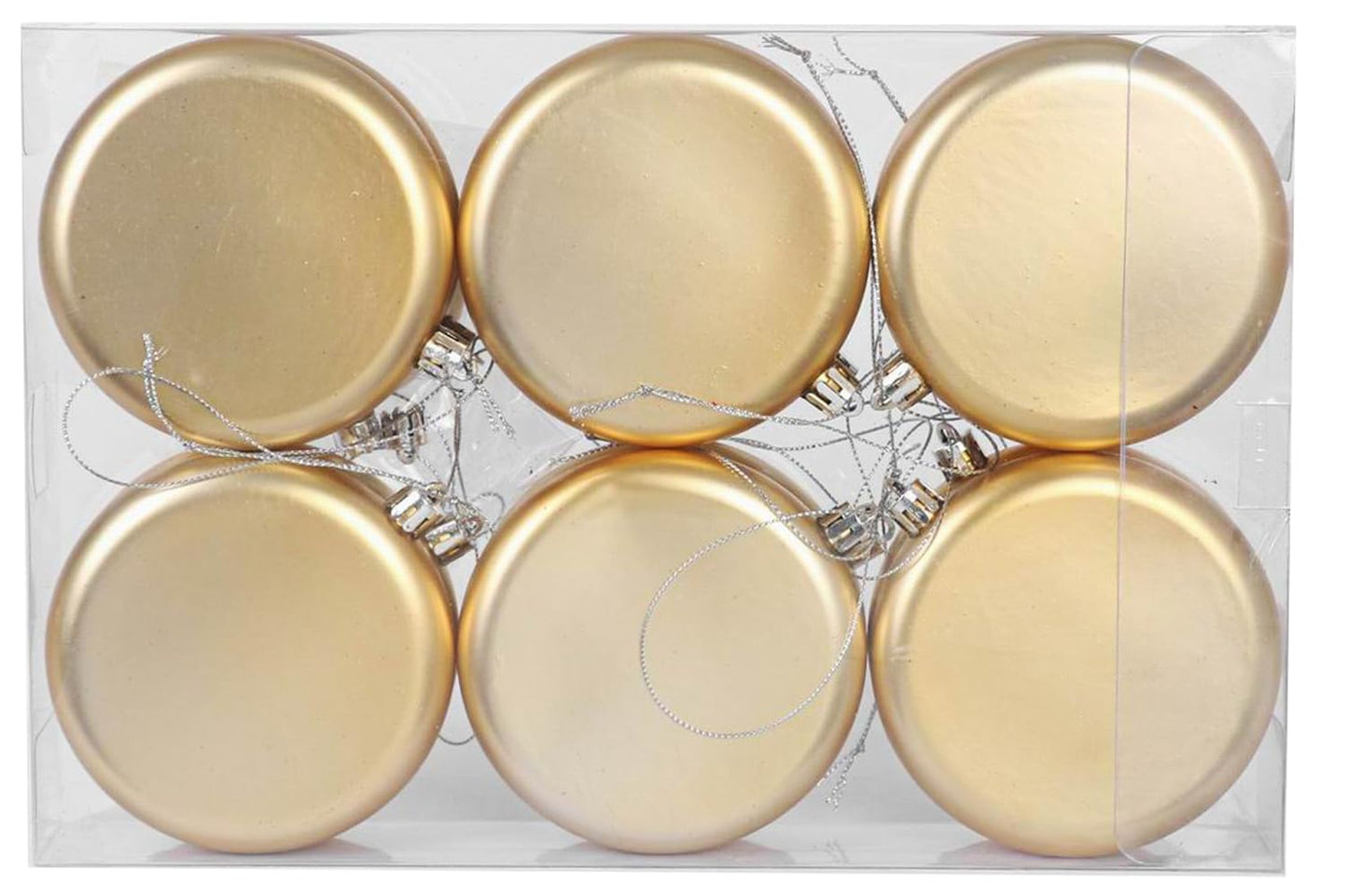 SLEETLY 4" 12pk Blank DIY Christmas Ornaments for Crafts to Personalize, Make Your Own Ornament for Kids and Adults, Drawing, Stickers, Plain Paintable Flat Disc to Decorate, Stencils, Matte Gold