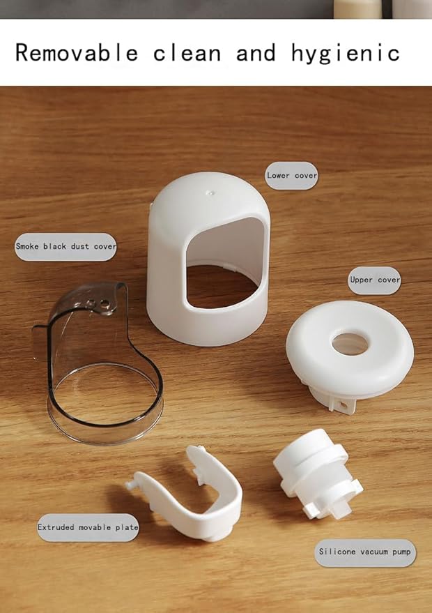 ππππ ππ©π π«ππππ So Nice Toothpaste Dispenser Wall Mounted Bathroom Automatic Toothpaste Squeezer,Visualization of Toothpaste Flow Rate(White&Transparent)