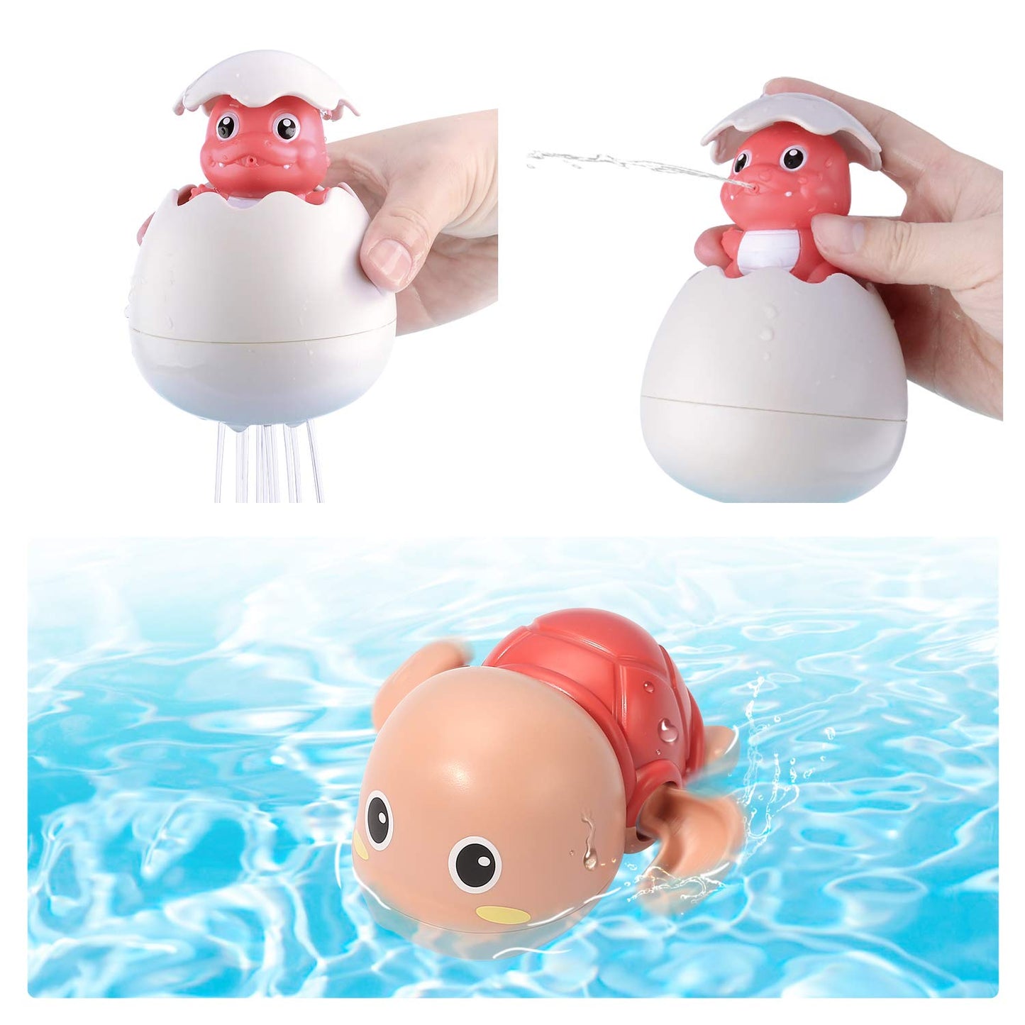 33 PCS Bath Toys for Toddlers and Babies, Bathtub Toy Set with Shower, Rubber Ducks, Floating Toys