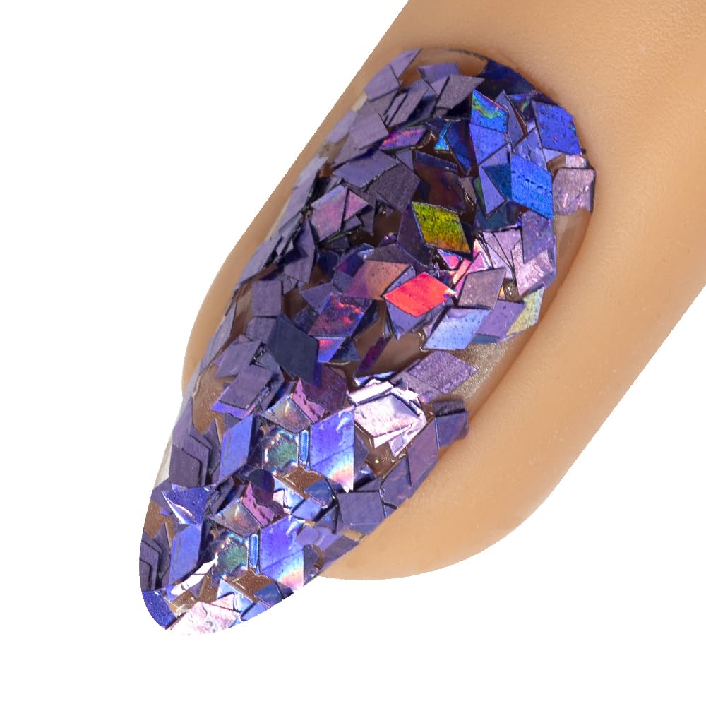 Young Nails Art Glitters - Premium Loose Nail Glitter Powder for Acrylic Nails & Gel Nails, Nail Sequins, Nail Sparkles, Nail Art Powder, Fine & Chunky Glitter, Durable, Bat Out of Hell, 1 oz