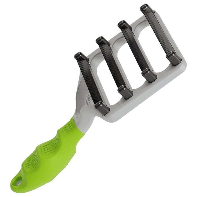 FUR4 deShedding Dog Brush for Long Hair Dogs – Pet Hair Brush with 4 Carbon Fiber Edges – deShedding Tool Removes Loose Fur – Gentle & Effective Dog Grooming Brush for Shedding