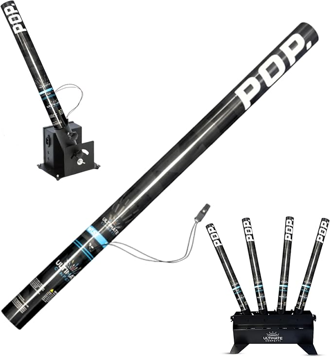 Ultimate Confetti - 24” Electric Empty Barrel Confetti Popper cannon, Empty Single-Use Barrel for Confetti or Streamers, Shoots 25–35 ft, Requires EC-1 or EC-4 Confetti Machine to Activate