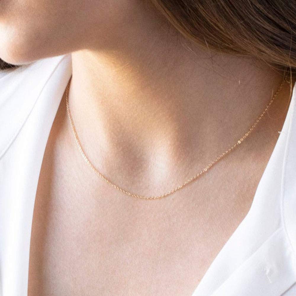 Turandoss Delicate Layered Necklaces for Women Choker Disc Necklace Hammered Disc Necklace Chokers for Women