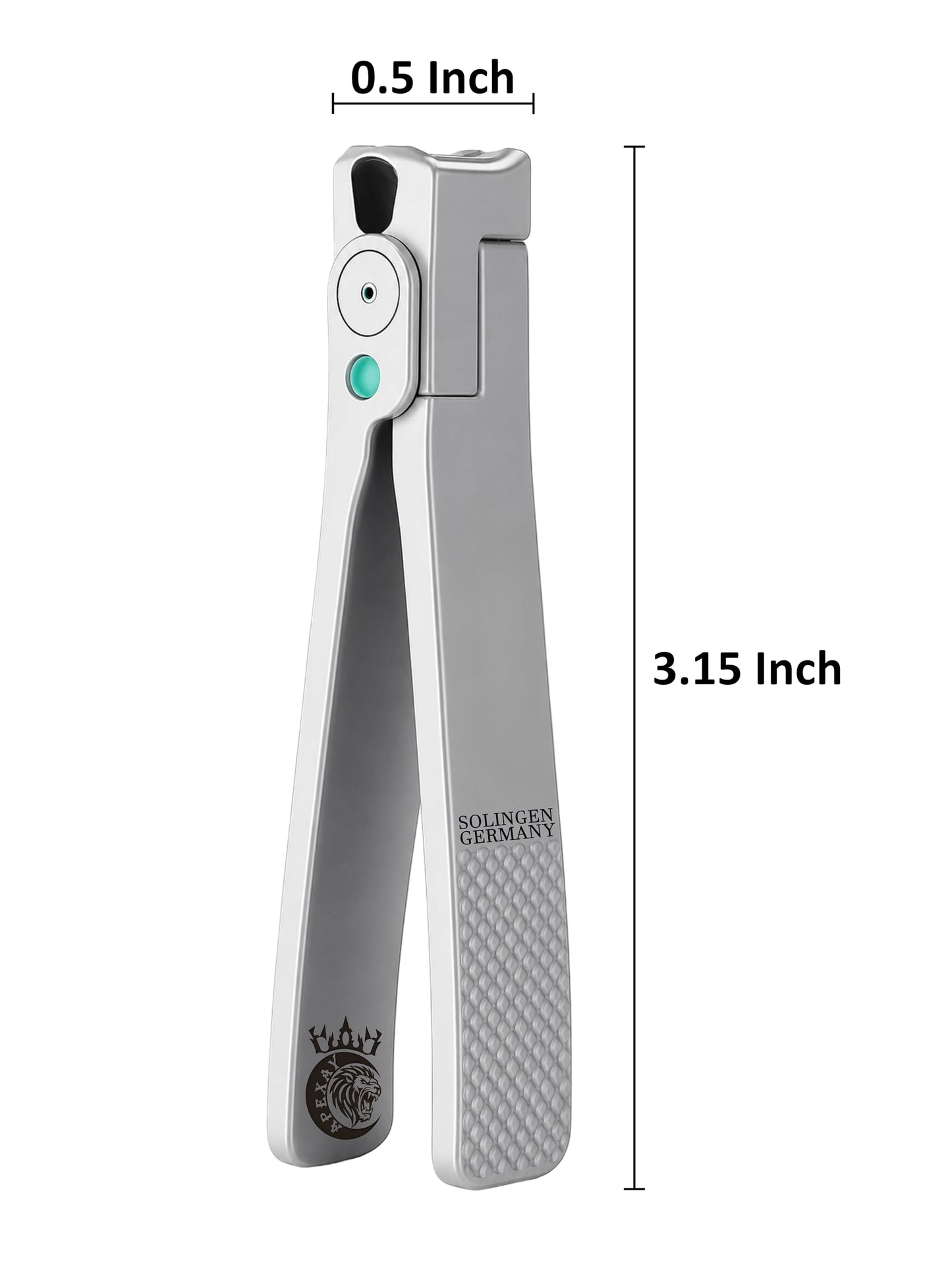 Made in Solingen, Germany - Apexay Professional Nail Clipper – Surgical Stainless Steel | Travel-Size Manicure & Pedicure Tool in Genuine Leather Case | Ethically Made in Solingen, Germany. (Grey)