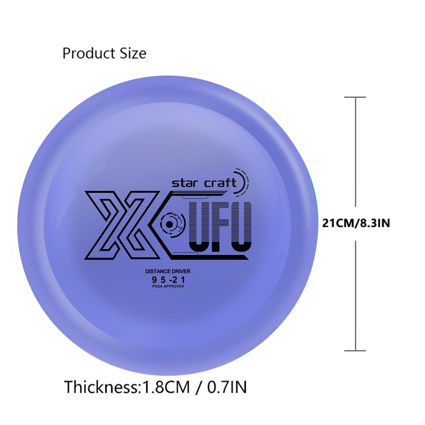 X-UFO Disc Golf Starter Set, 160-170g, Disc Golf Putter, Disc Golf Driver, Mid-Range, Beginner Disc Golf Set