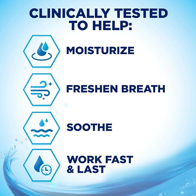 Moisturizing Dry Mouth Spray, Biotene'e Moisturizing Spray for Dry Mouth and Bad Breath - Gentle Mint 1.5 fl oz (Pack of 2)