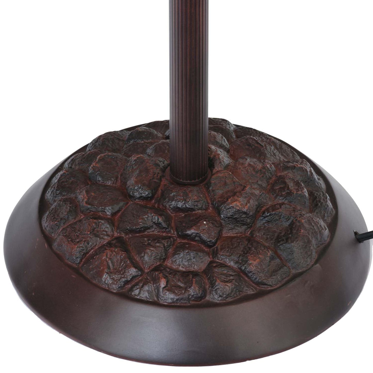 Bieye L10959 Raven Sitting on Bare Tree Branch in Full Moon Night Tiffany Style Stained Glass Torchiere Floor Lamp for Halloween Decor (Dark Blue)