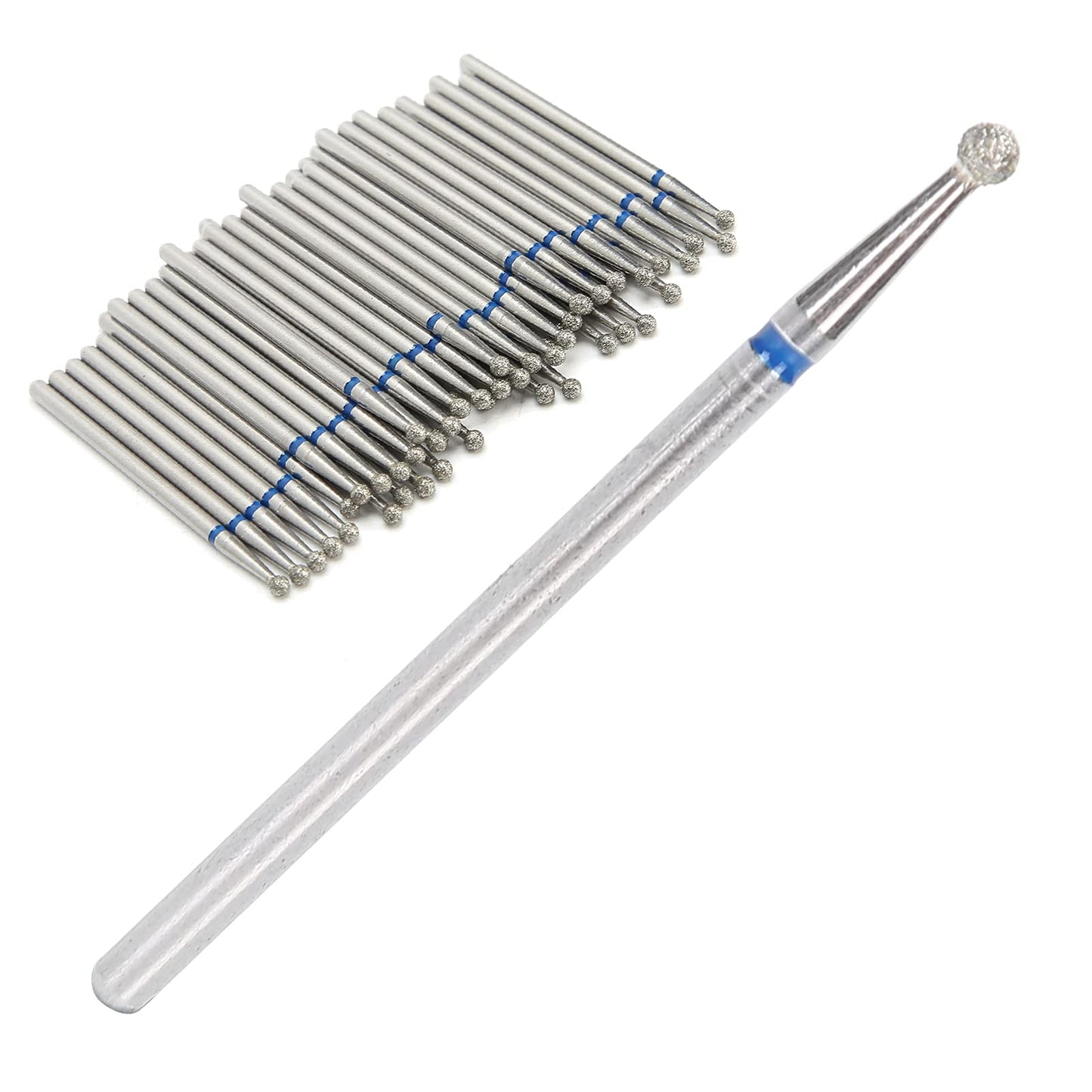 Practical Nail Drill Bits, 50Pcs Nail Polishing Grind Head Replacement Accessory Manicure Tool For Acrylic Gel Nails Cuticle Clean Pedicure (M2-2.3mm)