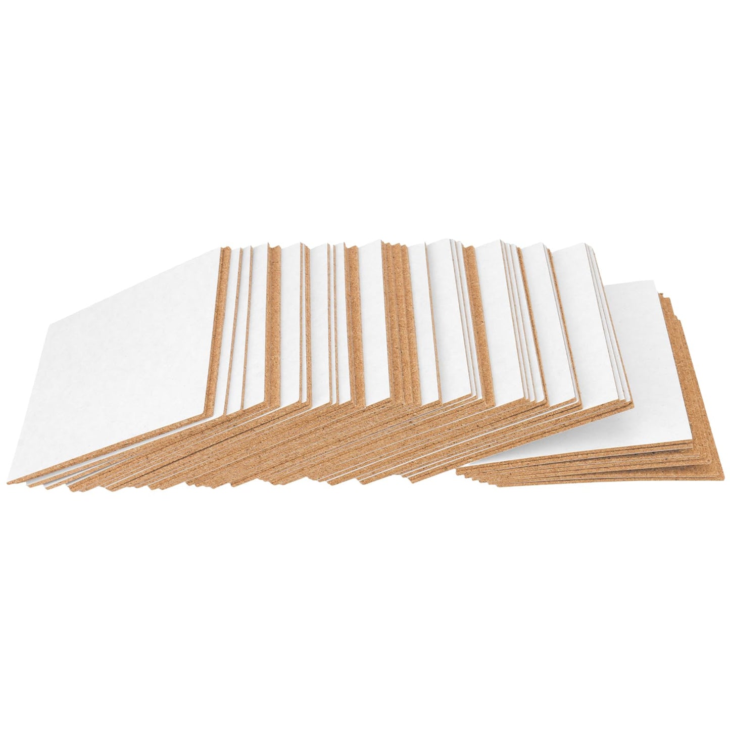 HEIHAK 200PCS Self-Adhesive Cork Backing Sheets 4"x4" (10x10cm) Square Coaster Bottoms for DIY Crafts Home Tabletop Decoration