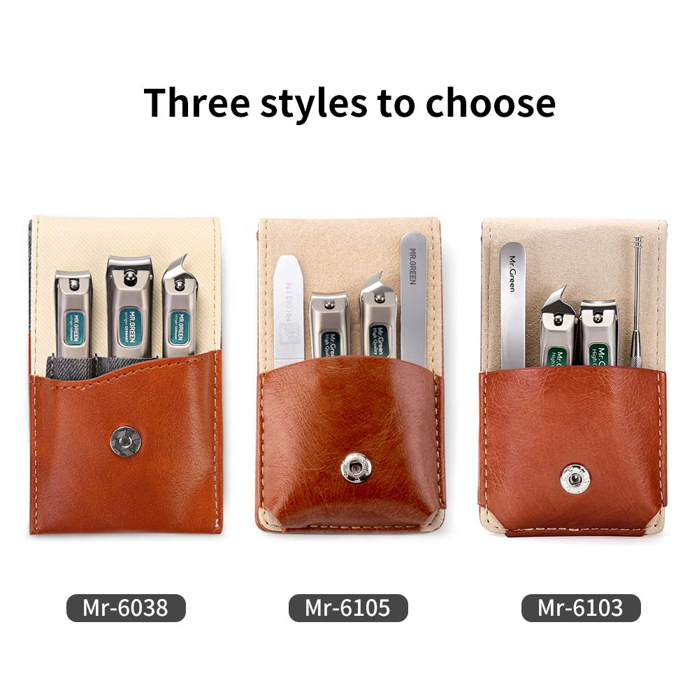 MR.GREEN 3 pcs Nail Clippers Set Stainless Steel Nail Clippers & Slant EDG Toenail Clipper Cutter for Men and Women