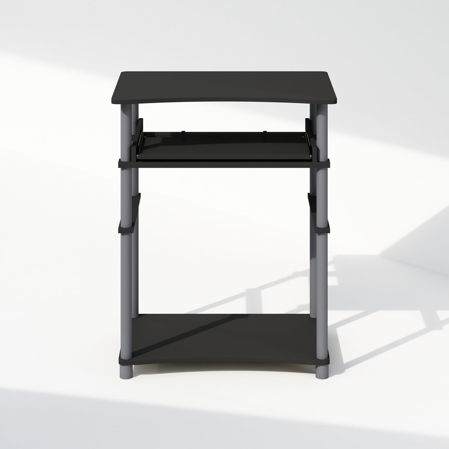 Furinno Home Desk, 23.6" Wide Gaming Desk with Keyboard Tray, Computer Desk, Office Writing Desk for Home Office, Bedroom, Black