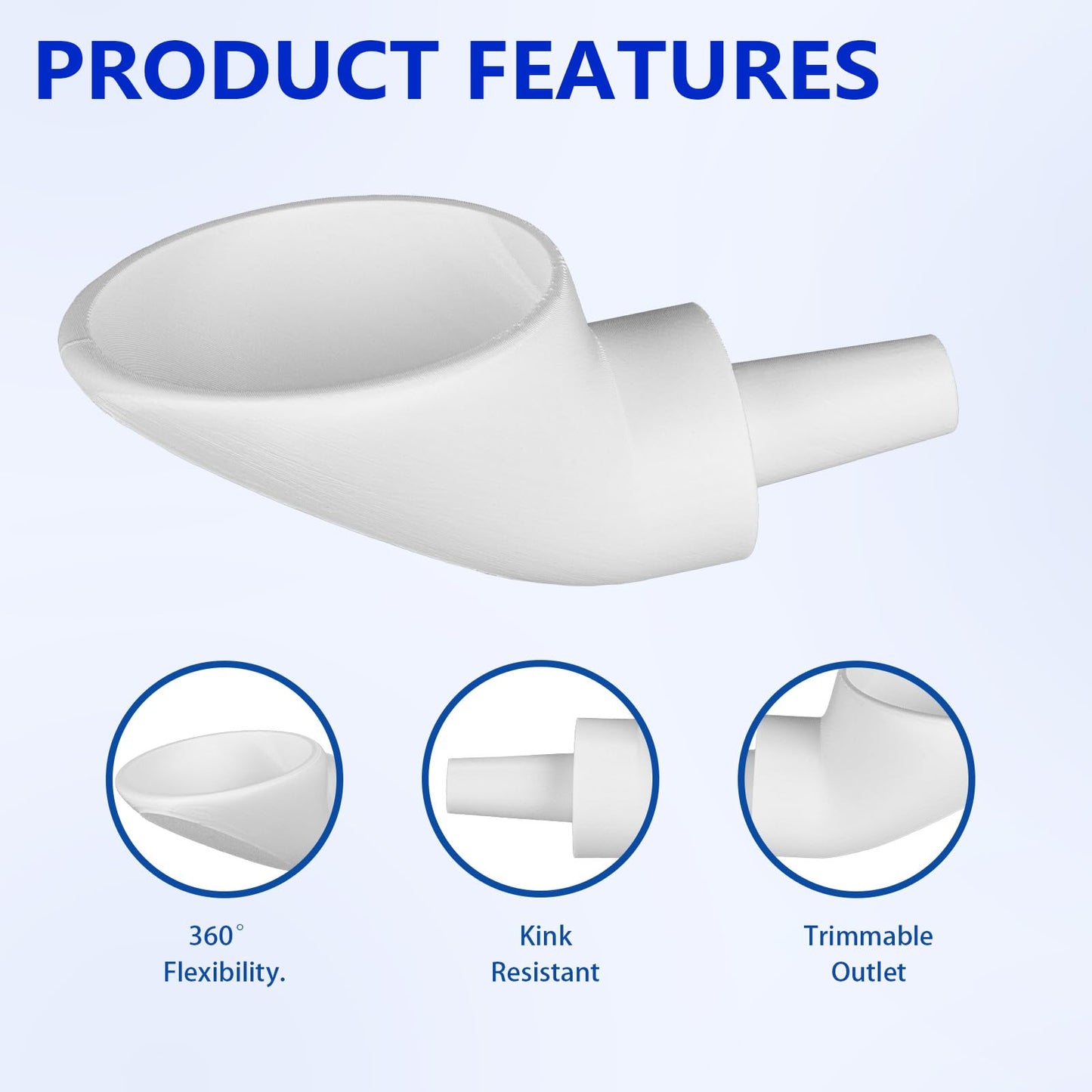 RV Water Tank Filling Funnel - 100mm Wide Mouth with Anti-Spill Design for Campers