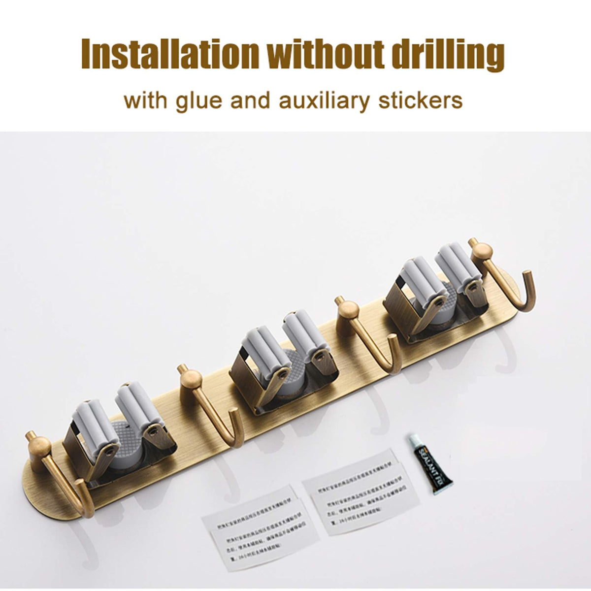 Mop Broom Holder Wall Mount Garden Tool Organizer