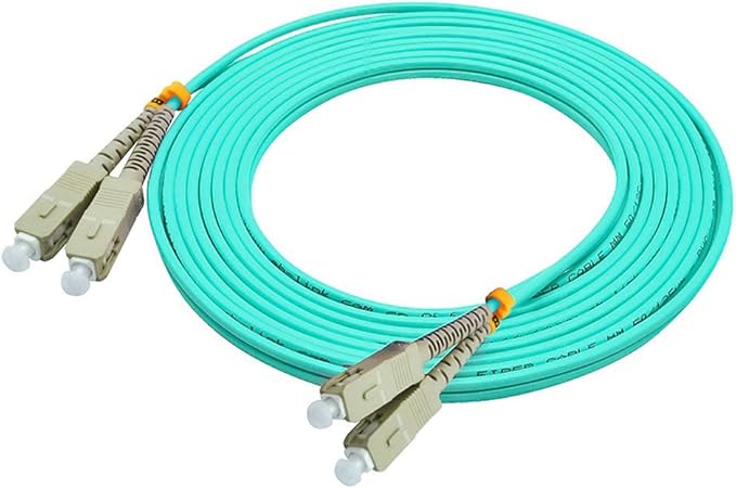 Jeirdus 30Meters 100ft Duplex 50/125 10G OM3 Multi-Mode Fiber Optic Cable Jumper Optical Patch Cord SC-SC