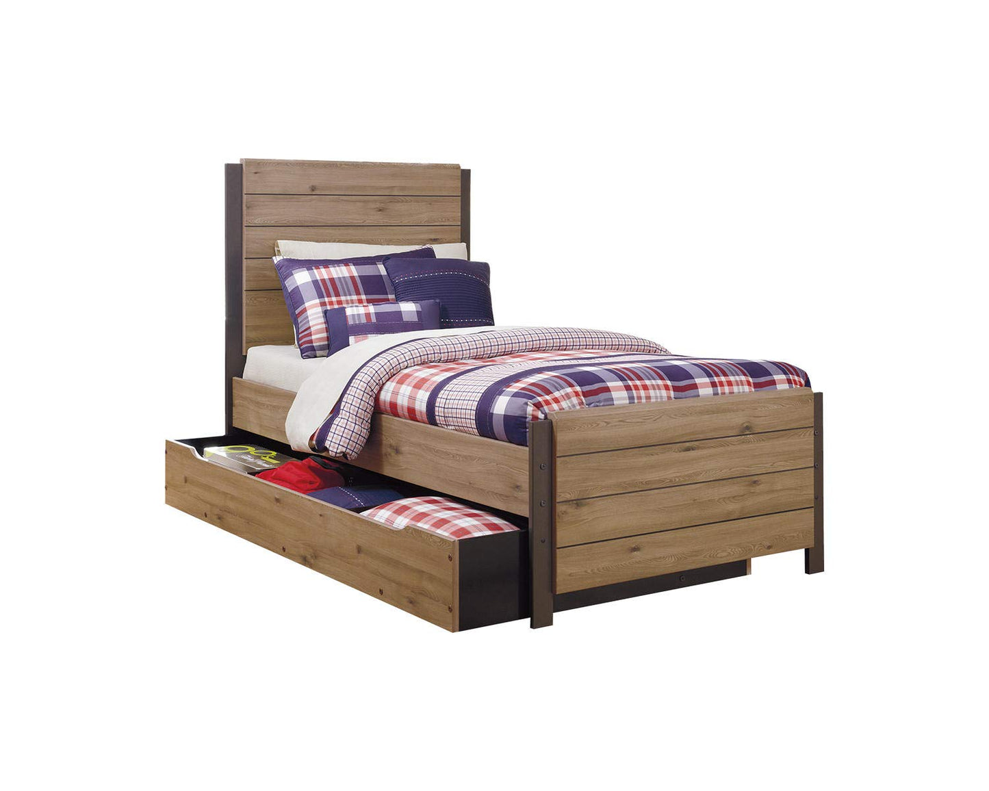 Signature Design by Ashley Twin Wooden Bunkie Board Roll Slats, .56 Inch Mattress Support