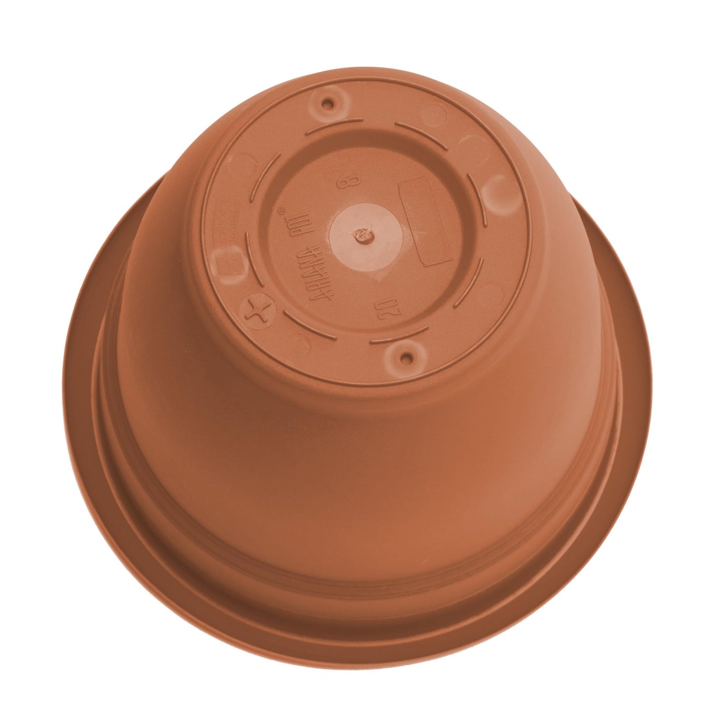 Bloem Ariana 12" Self-Watering Plastic Planter - Rolled Rim Indoor/Outdoor Garden Pot, Terra Cotta, 2-Pack