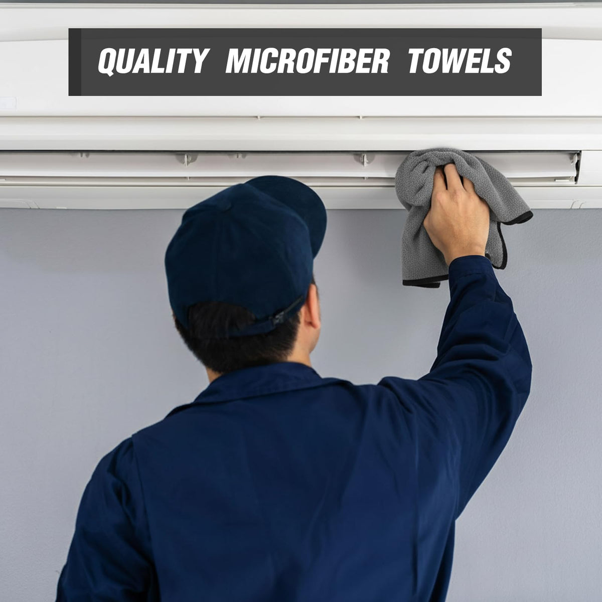 40 Pcs Gray Microfiber Towels (40 Count)