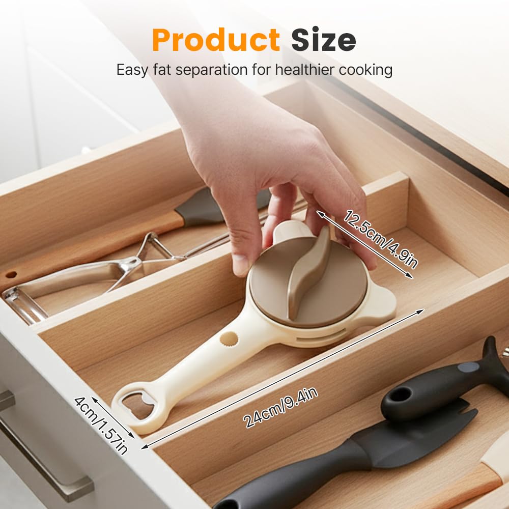 4 in 1 Multi-Purpose Jar Opener, Adjustable Three Claw Bottle Opener with Non Slip Teeth, Multi Kitchen Tool for weak hands and seniors Sufferers, Fits Kitchen Jars, Bottles and Cans (1 PCS)