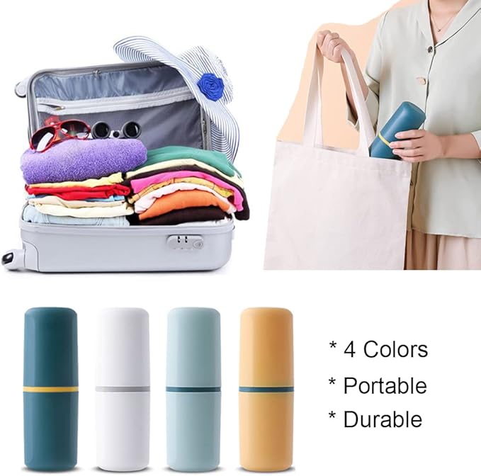 1 Pcs Travel Toothbrush Holder Plastic Toothbrush Travel Case Portable Toothbrush Holder for Travel Normal Toothbrush Electric Toothbrush Container for Traveling Business Camping Daily Uses