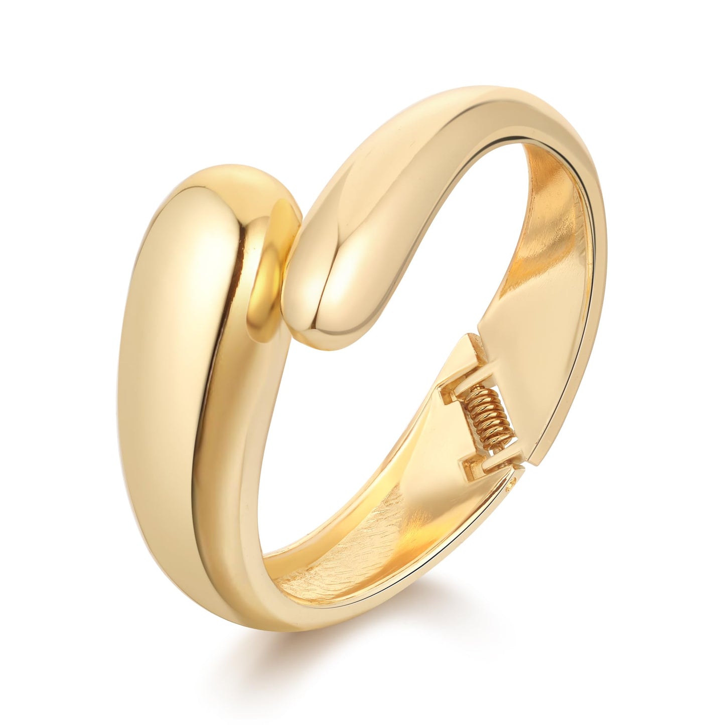 TOBENY Gold Bangle Bracelets for Women Trendy Waterdrop Adjustable Twist Cuff Bracelet Thick Chunky Gold Bracelet Jewelry Gifts