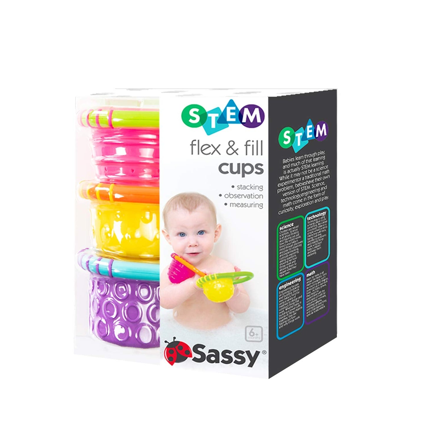 Sassy Flex & Fill Cups 3Piece Bath Toys