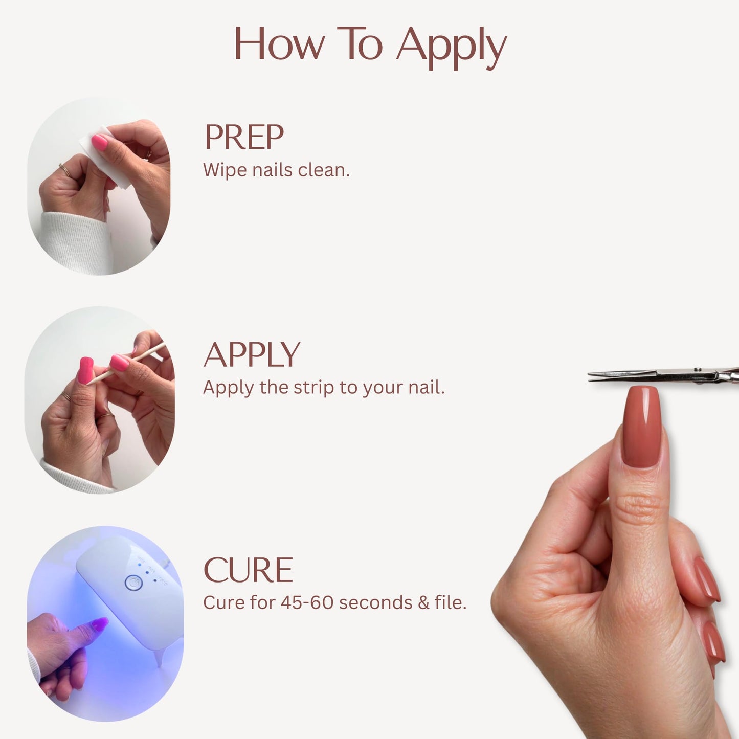 Ami Amour- Gel Nail Strips Cured Polish Color That Pops (Last 14+ Days) | Semi Cured Nail Sticker Wraps For Quick Easy Application (Mon Ami)