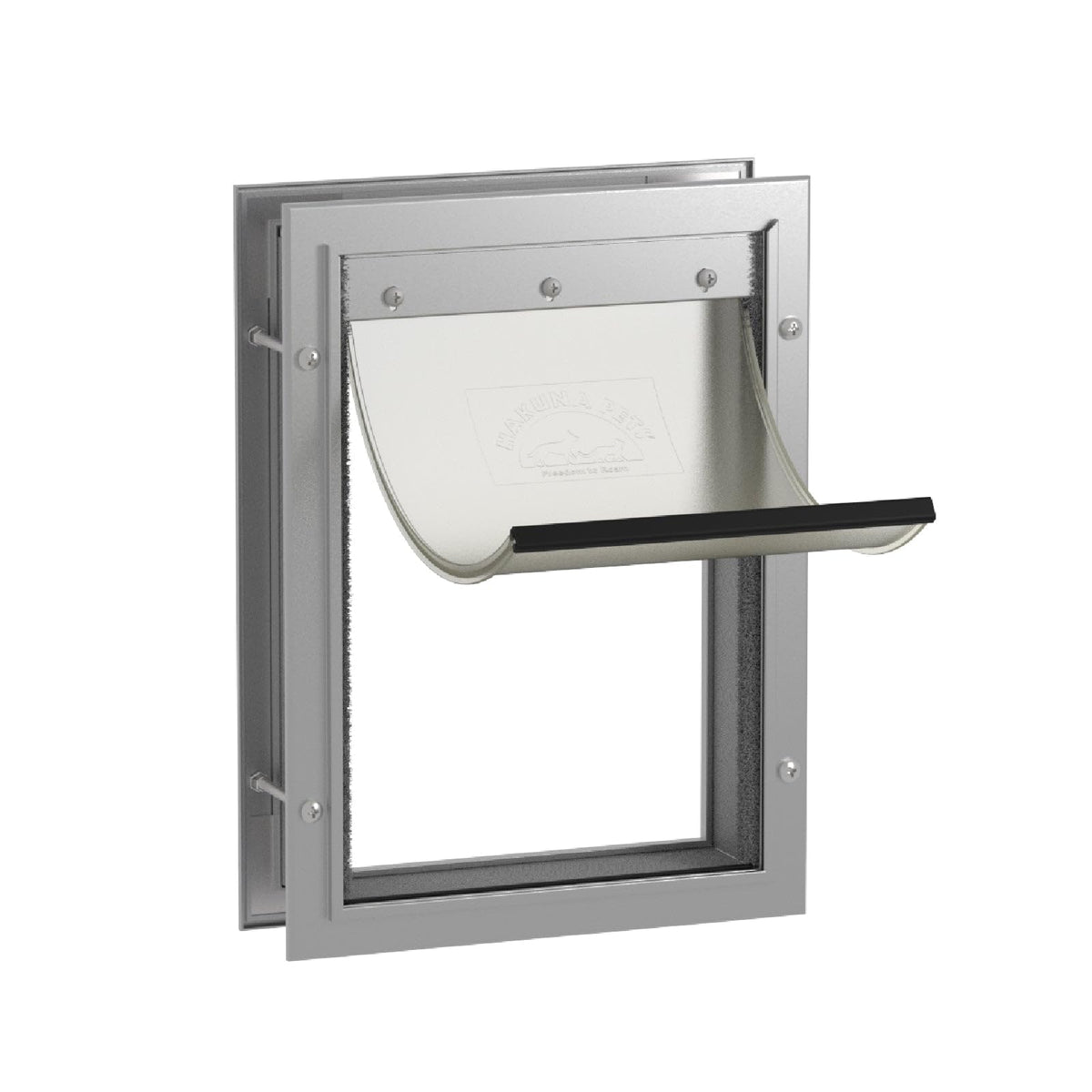 Hakuna Pets Aluminum Dog & Cat Door - 2-Way Lock Pet Door for Wall, Screen