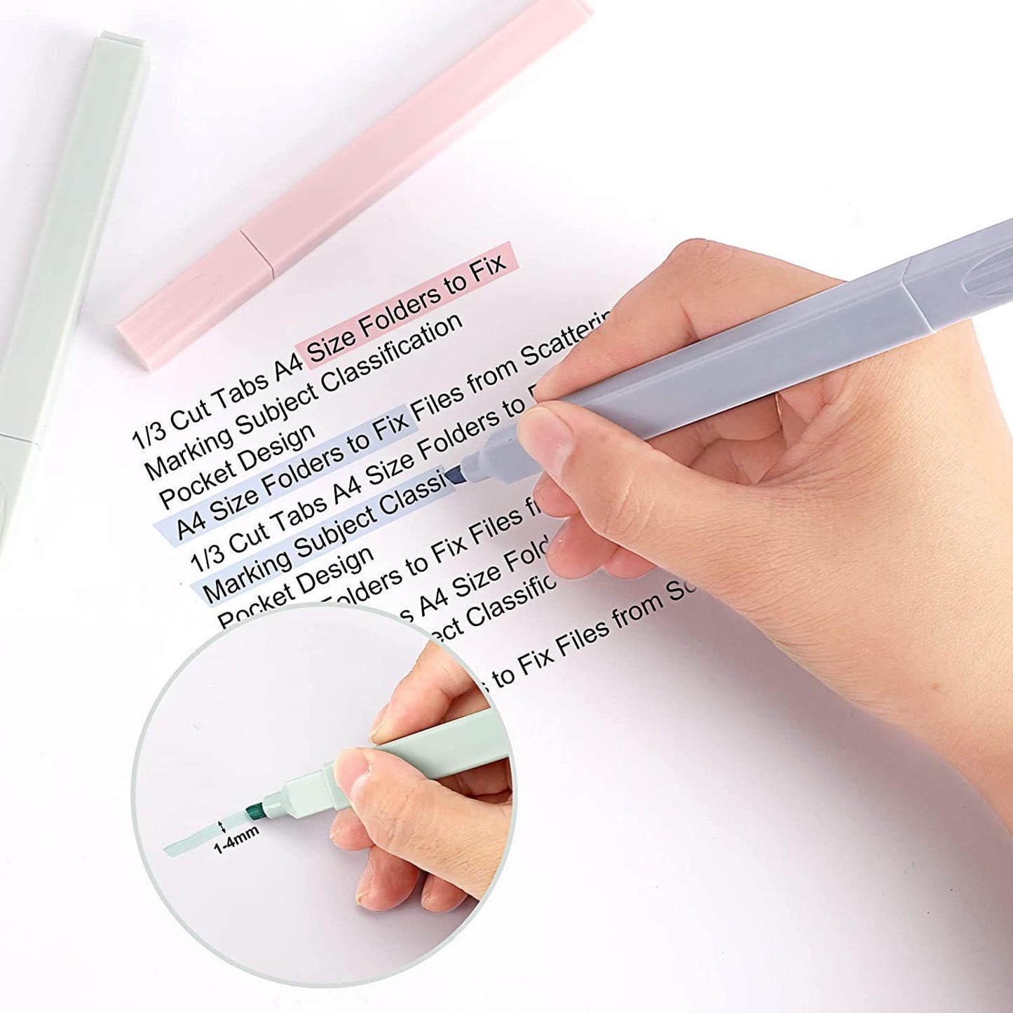 DHYLRICHER 38 PCS Annotation Set with Aesthetic Highlighters, Gel Pens, Sticky Notes & Tabs, Dual Tip, Fast Dry Ink Pens for Book Marking and Office Use