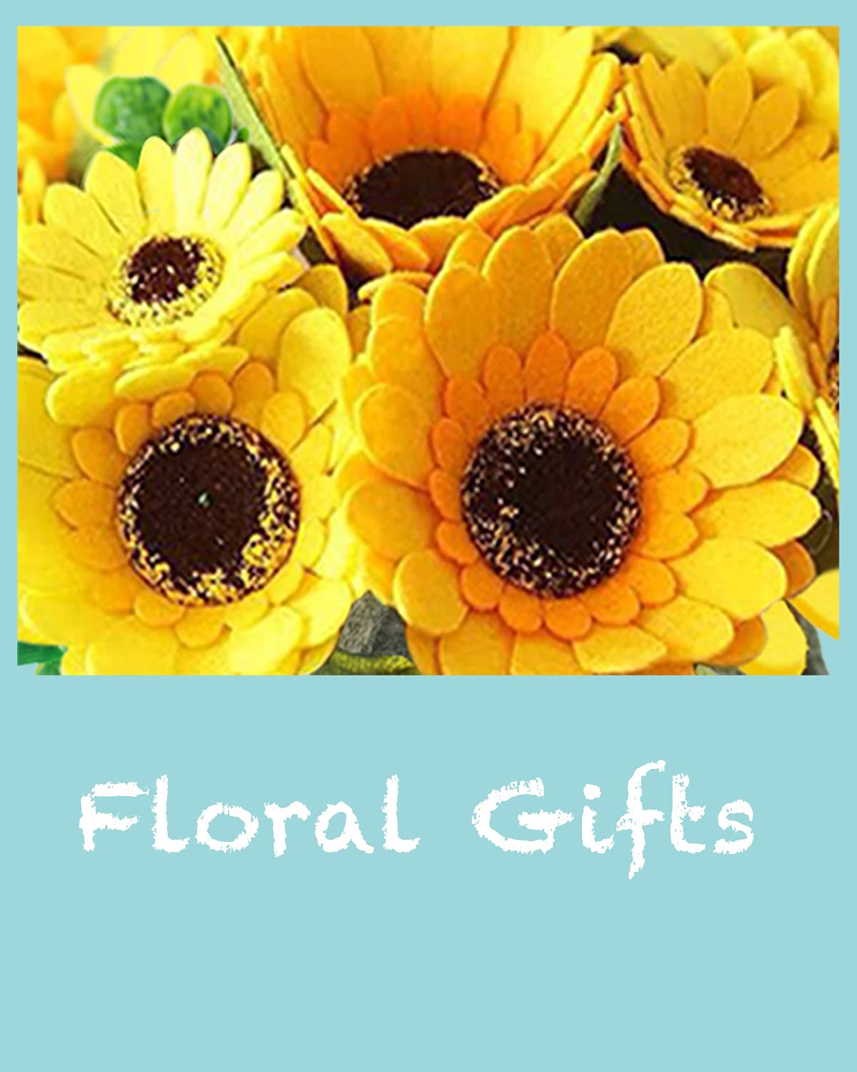 BAZIMA DIY Felt Flower Art Craft Kit, DIY Sunflower Pot Bonsai Kit, Floral Gifts, Beginner Craft Kit, Arrange Pre-Cut Flowers and Foliage