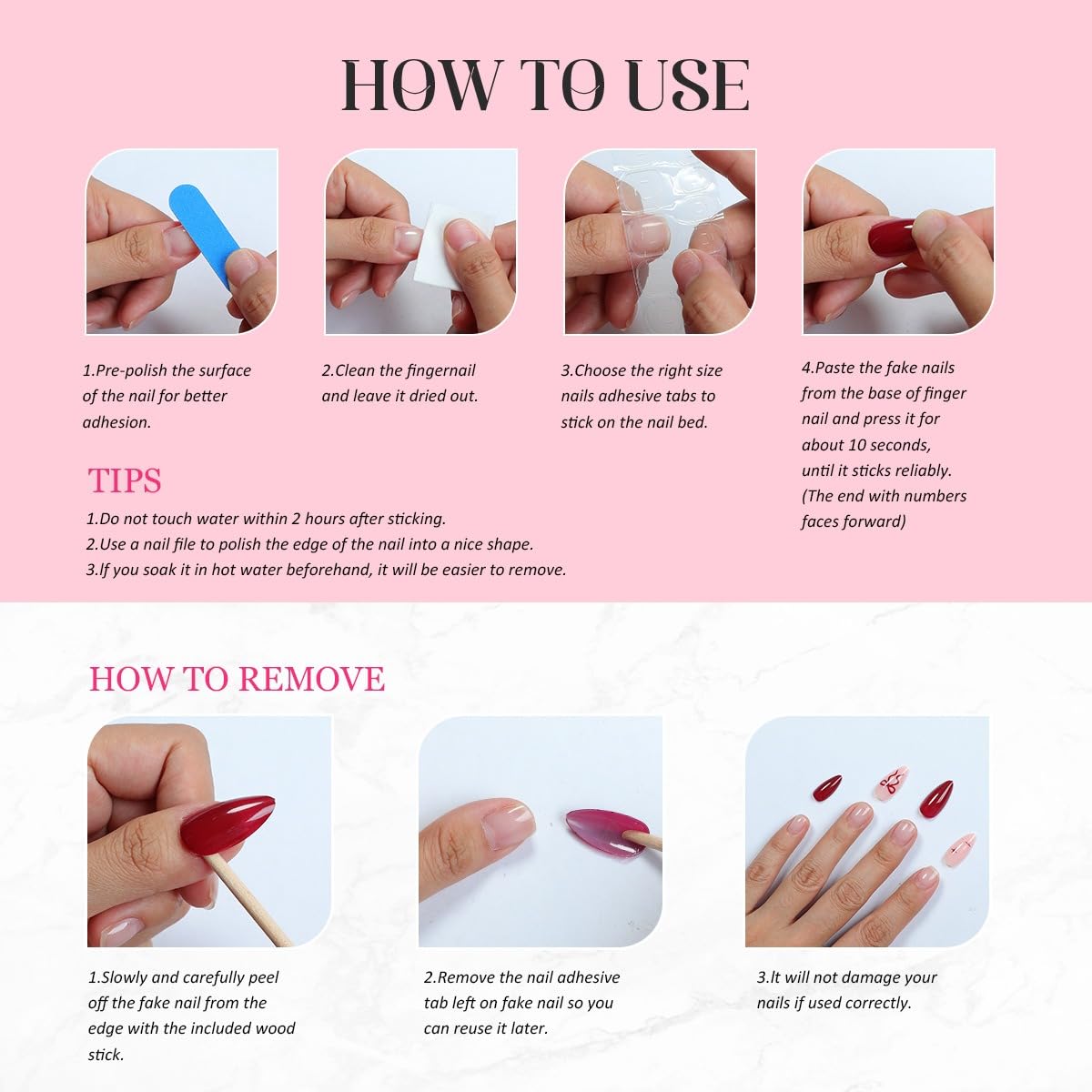 Square Press on Nails Full Cover Fake Nails with White Flower Handmade Press on Nails Short Black False Nails Embossed Silver Floral Acrylic Nails Thick Stick on Nails for Women Nail Art DIY(M)