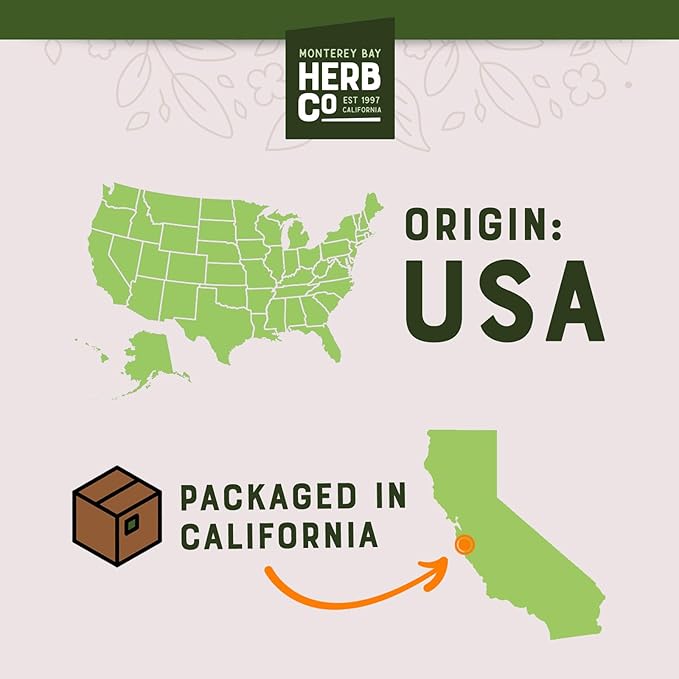 Monterey Bay Herb Co. Peppermint Tea | 200 Tea Bags | Caffeine Free | Bulk Tea | Soothes Digestion & Belly | Herbal Tea